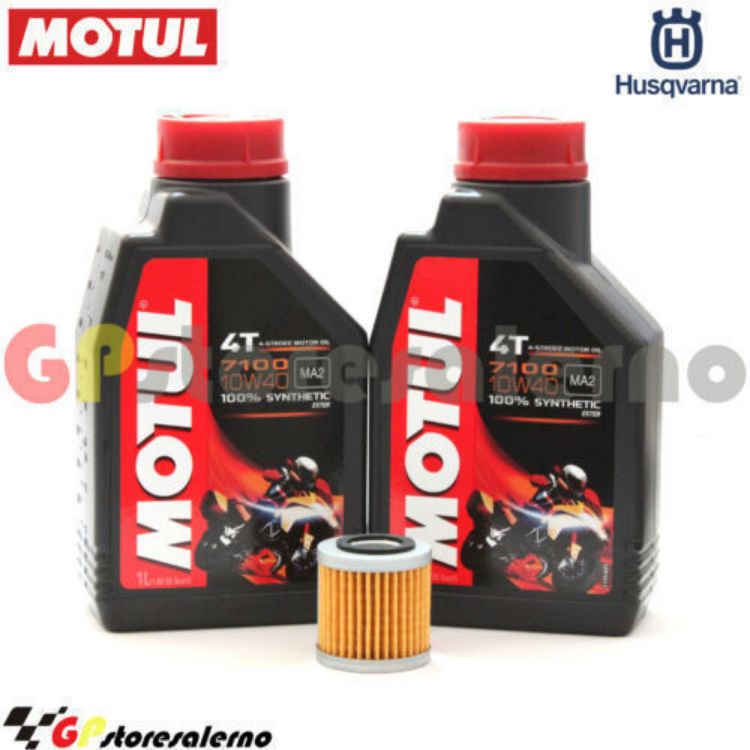 Immagine di KIT TAGLIANDO OLIO + FILTRO MOTUL 7100 10W40 2L HUSQVARNA QM 450 DAL 2007 AL 2008