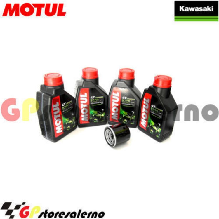 Immagine di KIT TAGLIANDO OLIO + FILTRO MOTUL 5100 10W40 4 LITRI KAWASAKI Z 1000 ZR DAL 2003 AL 2006