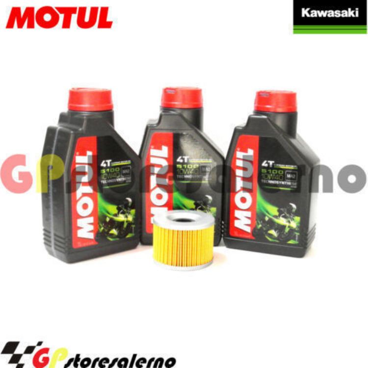 Immagine di KIT TAGLIANDO OLIO + FILTRO MOTUL 5100 10W40 3 LITRI KAWASAKI Z 550 LTD DAL 1981 AL 1983