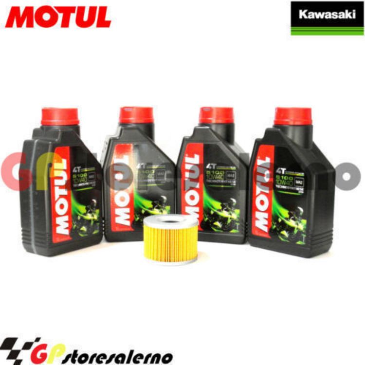 Immagine di KIT TAGLIANDO OLIO + FILTRO MOTUL 5100 10W40 4 LITRI KAWASAKI Z 650 DAL 1977 AL 1983