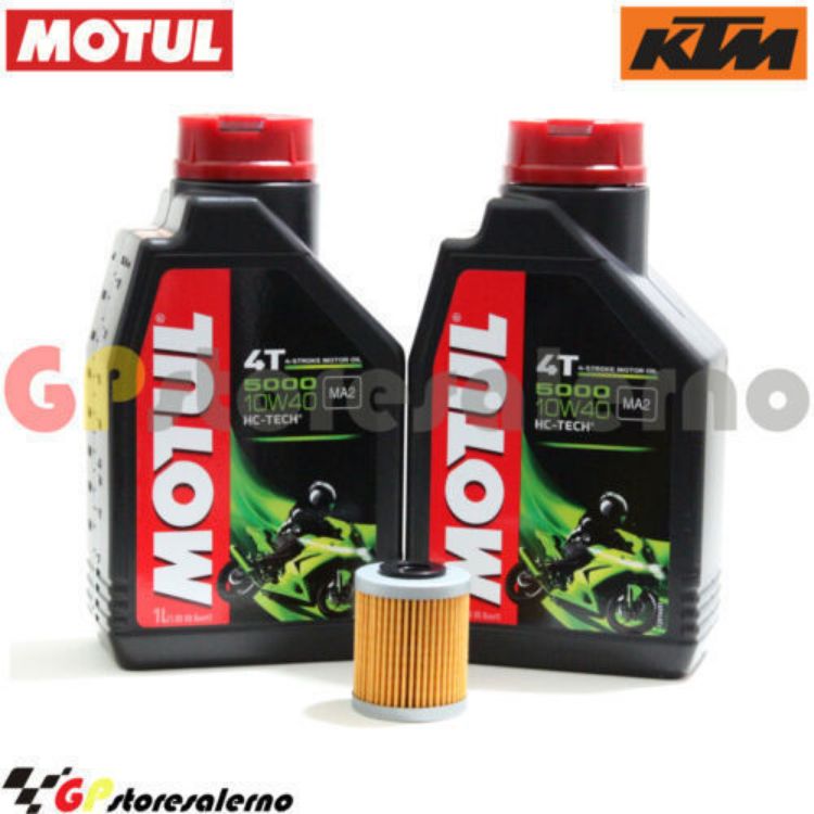 Immagine di KIT TAGLIANDO OLIO + FILTRO MOTUL 5000 10W40 2 LITRI KTM 450 SMR DAL 2005 AL 2007