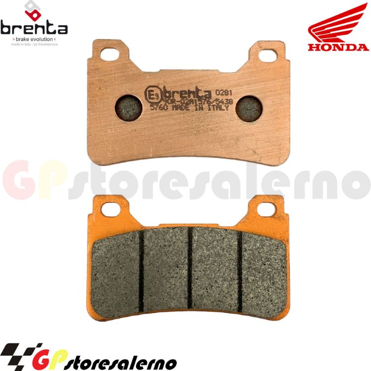 Immagine di 7116 PRO COPPIA PASTIGLIE BRENTA RACING SINTERIZZATE PRO HONDA 1000 CB R DAL 2008 AL 2016