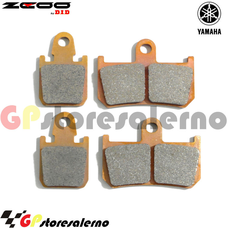 Immagine di S002 COPPIA PASTIGLIE FRENO RACING ANTERIORI ZCOO BY DID YAMAHA 1700 MT01 DAL 2007 AL 2011