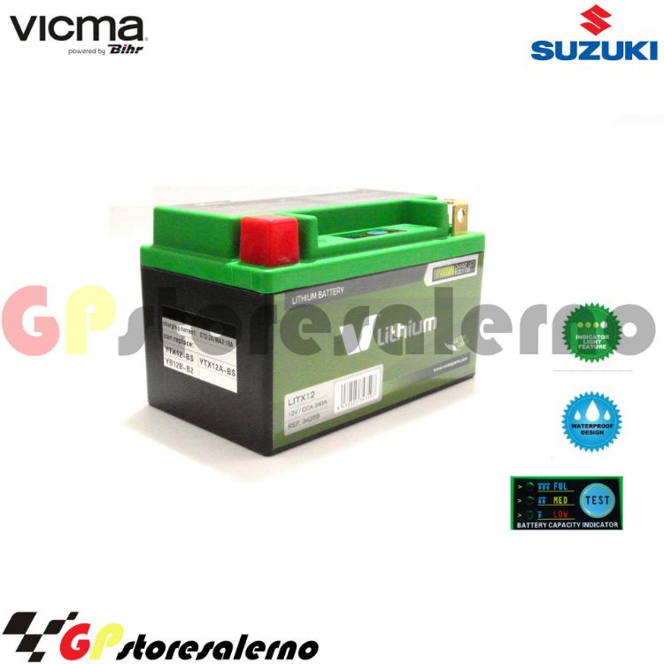 Immagine di 144SR BATTERIA A LITIO SKYRICH POTENTE EQUIVALENTE YTX12-BS YTX14-BS YTX14H-BS YT12A-BS YB12B-b2 SUZUKI 650 SV DAL 1999 AL 2002