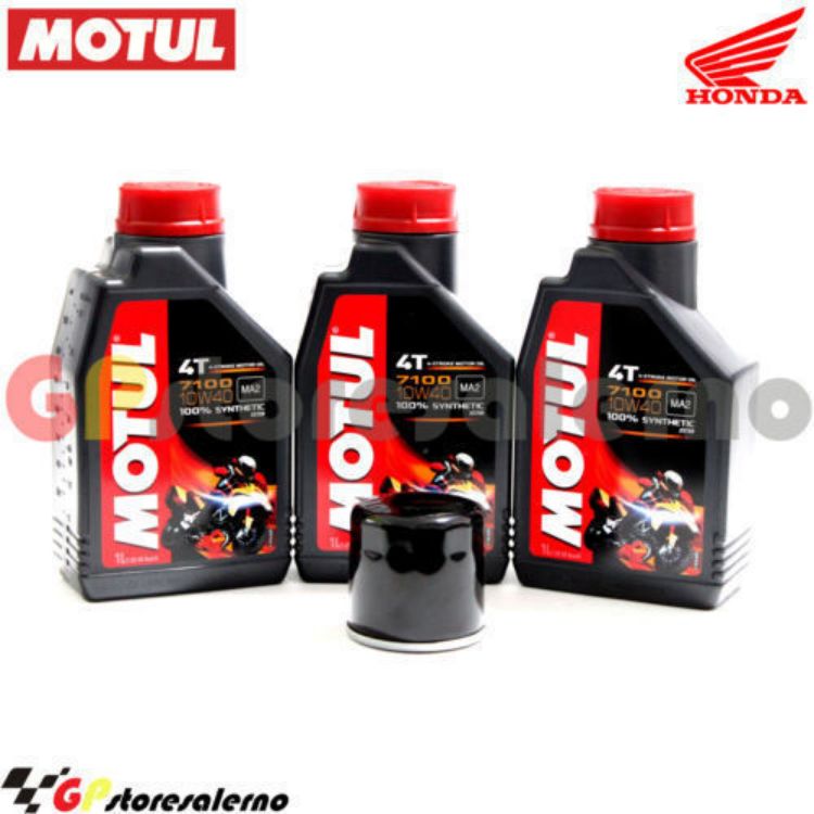 Immagine di KIT TAGLIANDO OLIO + FILTRO MOTUL 7100 10W40 3L HONDA CB 500 X DAL 2013 AL 2023