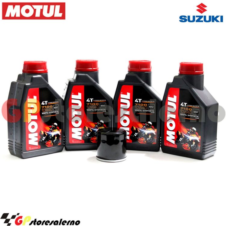 Immagine di KIT TAGLIANDO OLIO + FILTRO MOTUL 7100 10W40 4L SUZUKI VZ 1600 MARAUDER DAL 2004 AL 2005