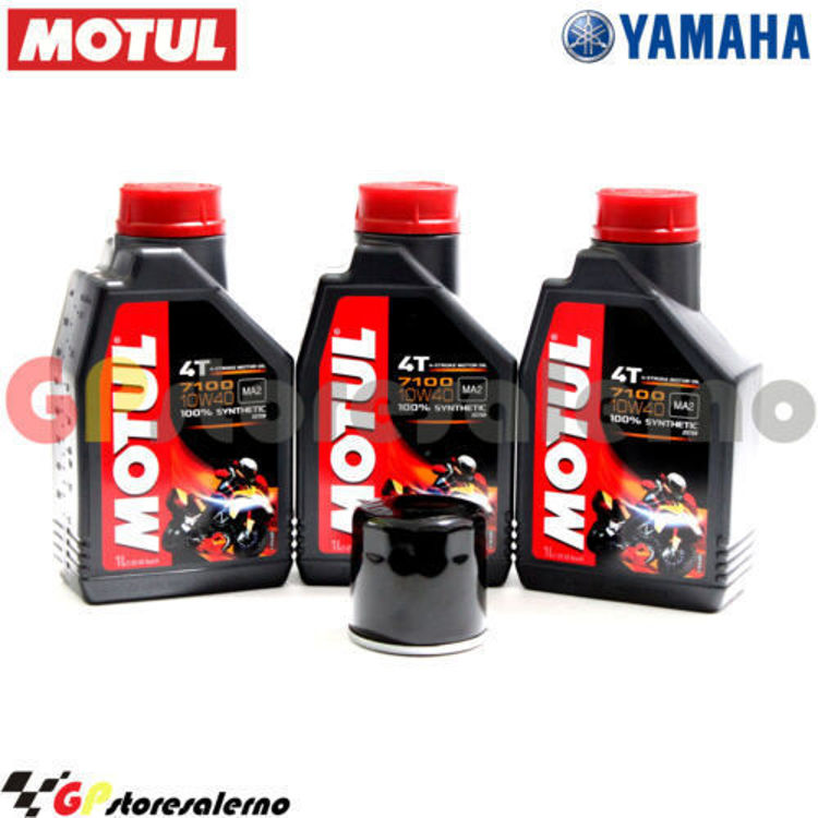 Immagine di KIT TAGLIANDO OLIO + FILTRO MOTUL 7100 10W40 3L YAMAHA MT-03 300 DAL 2016 AL 2024