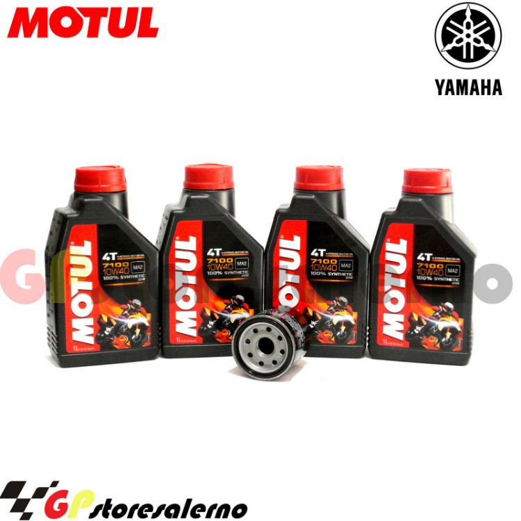 Immagine di KIT TAGLIANDO OLIO + FILTRO MOTUL 7100 10W40 4L YAMAHA FZ6 600 DAL 2007 AL 2010