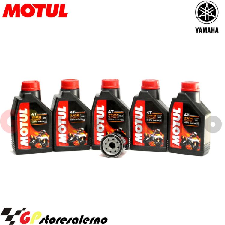 Immagine di KIT TAGLIANDO OLIO + FILTRO MOTUL 7100 10W40 5L YAMAHA MT 10 1000 ABS DAL 2016 AL 2024