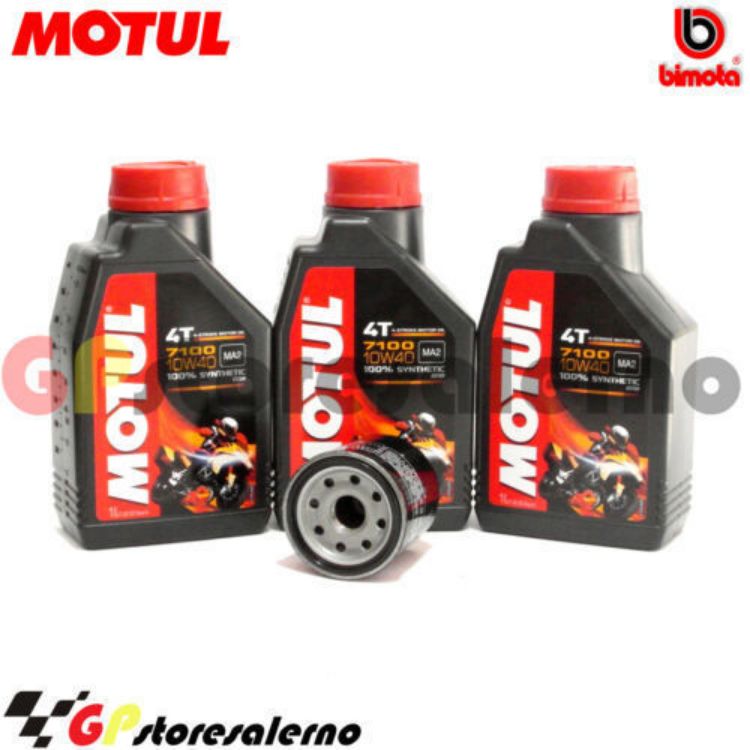 Immagine di KIT TAGLIANDO OLIO + FILTRO MOTUL 7100 10W40 3L BIMOTA YB9 SR 600 DAL 1991 AL 1999