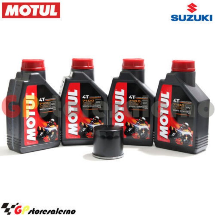 Immagine di KIT TAGLIANDO OLIO + FILTRO MOTUL 7100 10W40 4L SUZUKI BOULEVARD 800 C50 DAL 2005 AL 2024