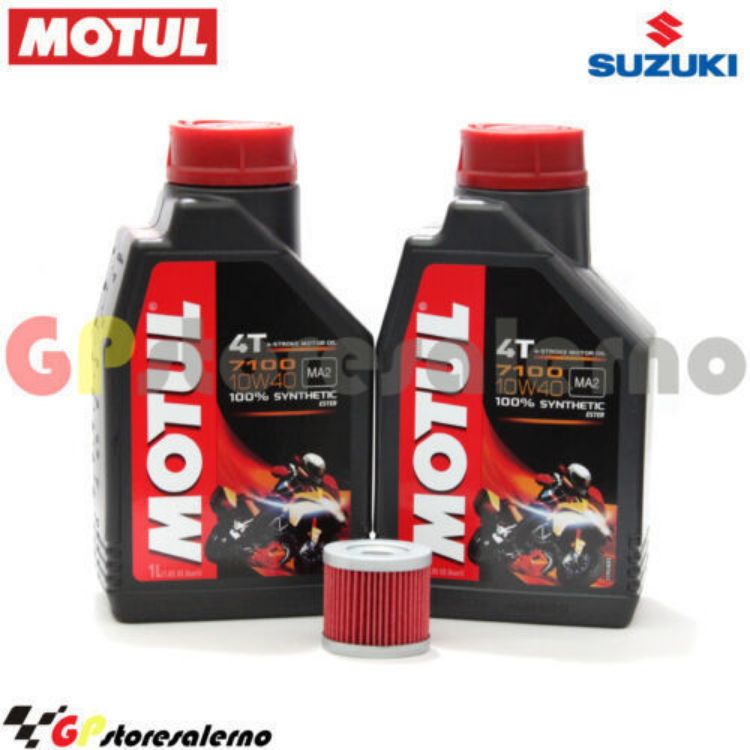 Immagine di KIT TAGLIANDO OLIO + FILTRO MOTUL 7100 10W40 2L SUZUKI UX 125 SIXTEEN DAL 2008 AL 2015