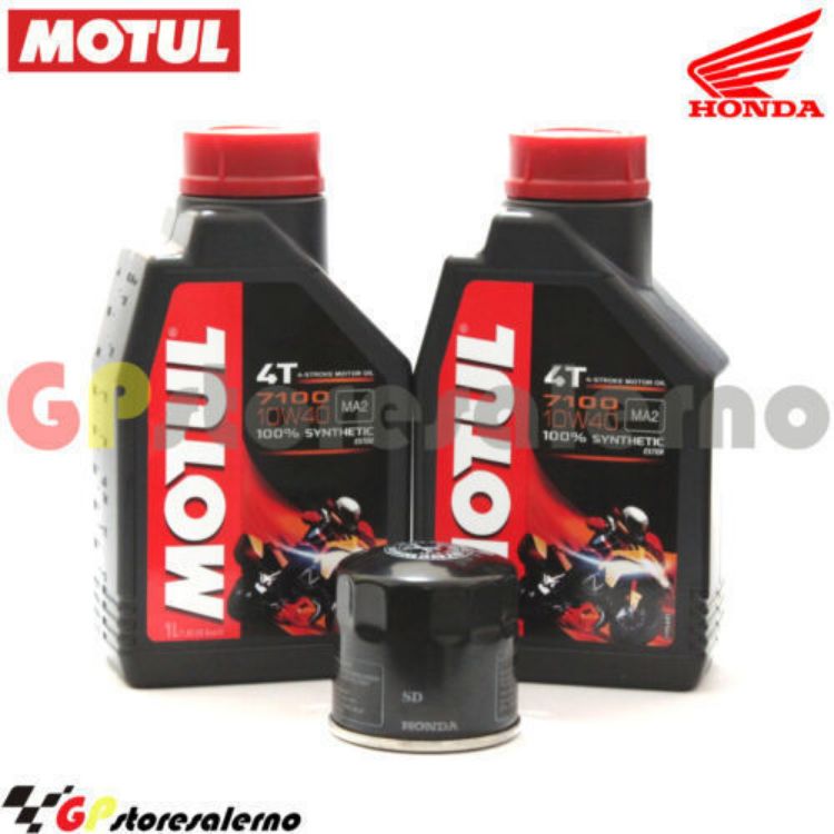 Immagine di KIT TAGLIANDO OLIO + FILTRO MOTUL 7100 10W40 2L HONDA NSS FORZA 250 A / S DAL 2008 AL 2012