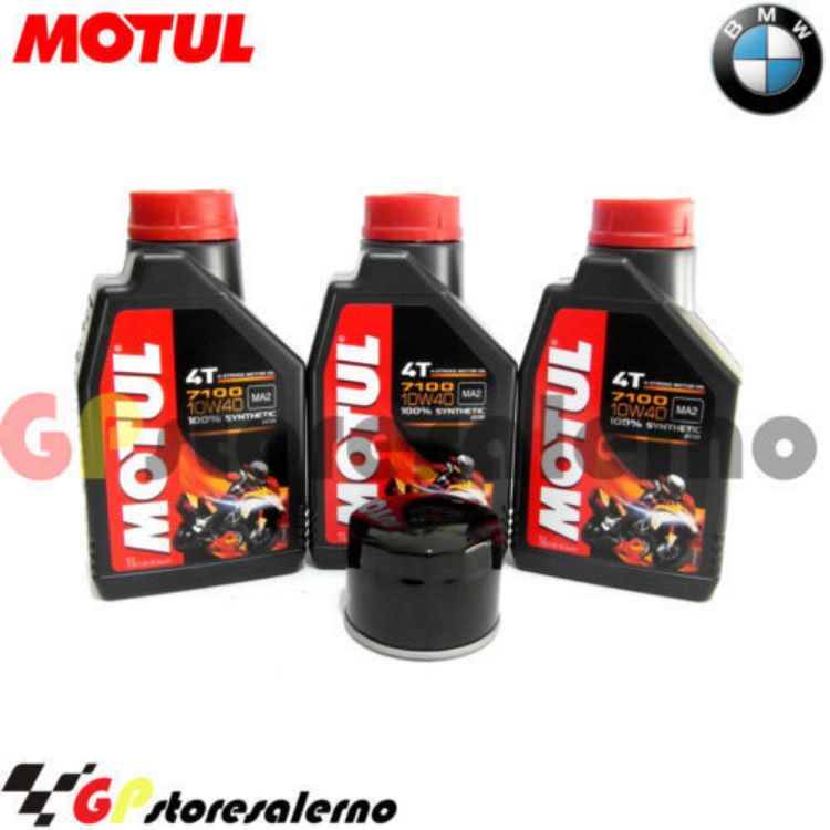 Immagine di KIT TAGLIANDO OLIO + FILTRO MOTUL 7100 10W40 3L BMW F700 GS DAL 2013 AL 2018