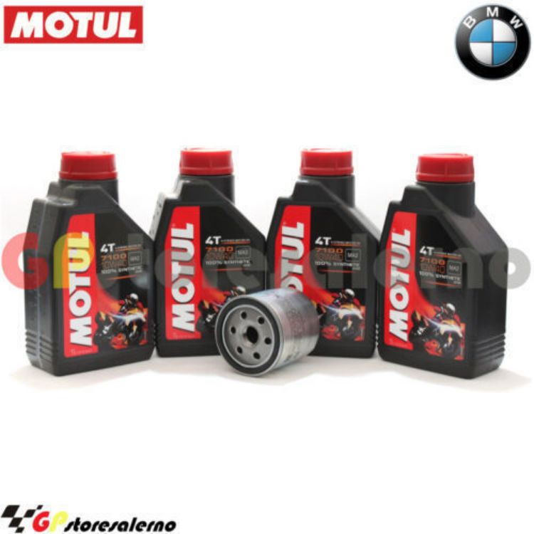 Immagine di KIT TAGLIANDO OLIO + FILTRO MOTUL 7100 10W40 4L BMW K75 S 750 DAL 1986 AL 1997