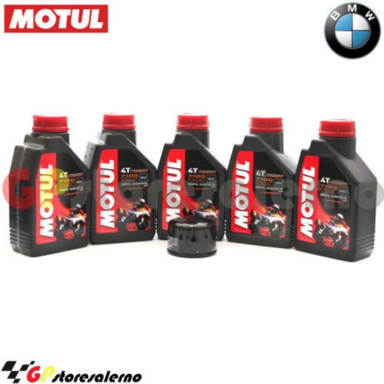 Immagine di KIT TAGLIANDO OLIO + FILTRO MOTUL 7100 10W40 5L BMW K 1600 GT DAL 2011 AL 2024