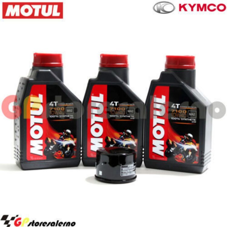 Immagine di KIT TAGLIANDO OLIO + FILTRO MOTUL 7100 10W40 3L KYMCO AK 550 E4/E5 DAL 2017 AL 2023