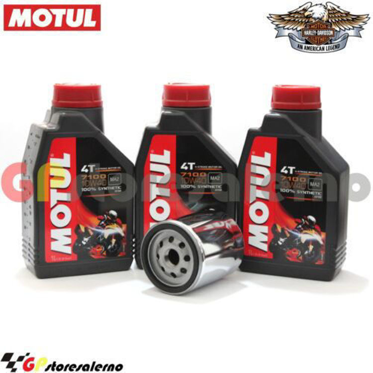 Immagine di KIT TAGLIANDO OLIO + FILTRO MOTUL 7100 10W40 3L HARLEY DAVIDSON XL 1000 DAL 1984 AL 1985