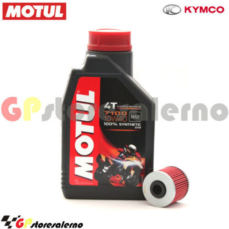 Immagine di KIT TAGLIANDO OLIO + FILTRO MOTUL 7100 10W40 2L KYMCO 125 DT X 4T TCS ABS DAL 2022 AL 2023