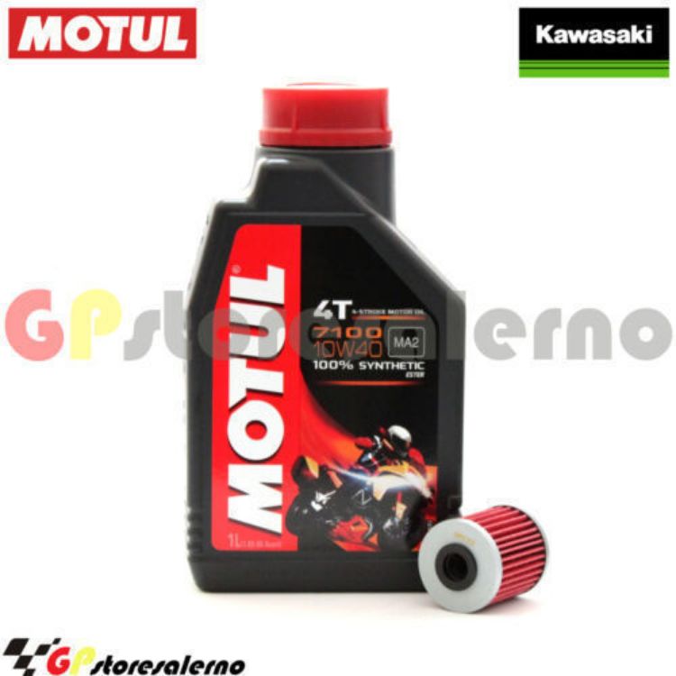 Immagine di KIT TAGLIANDO OLIO + FILTRO MOTUL 7100 10W40 1L KAWASAKI KX 250 X DAL 2021 AL 2024