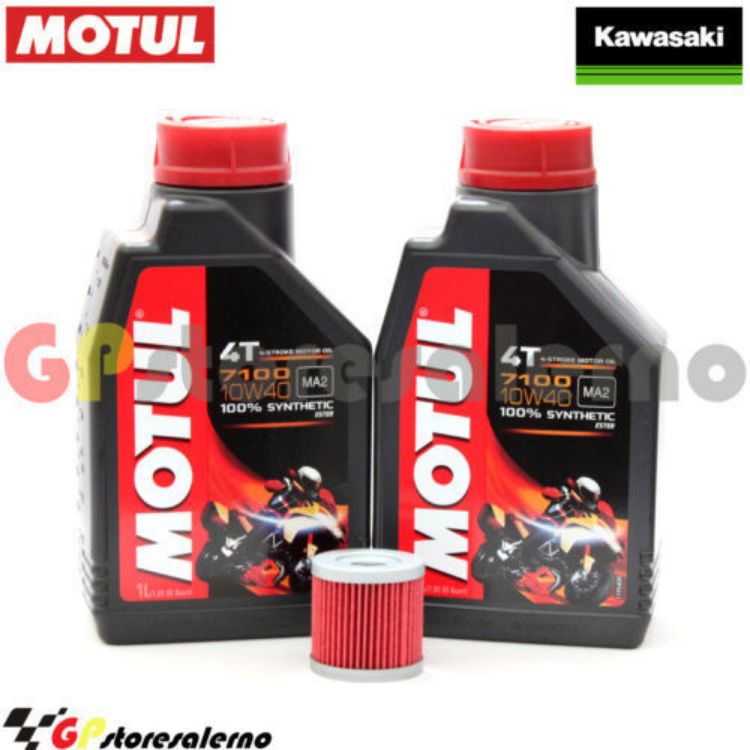 Immagine di KIT TAGLIANDO OLIO + FILTRO MOTUL 7100 10W40 2L KAWASAKI KLX 400 R 2003