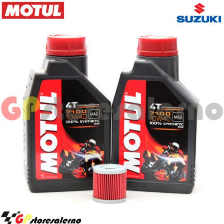 Immagine di KIT TAGLIANDO OLIO + FILTRO MOTUL 7100 10W40 2L SUZUKI DRZ 400 E DAL 2000 AL 2007