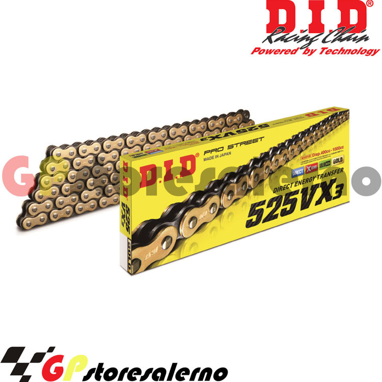 Immagine di CATENA DID 525 VX3 G&B 120 MAGLIE