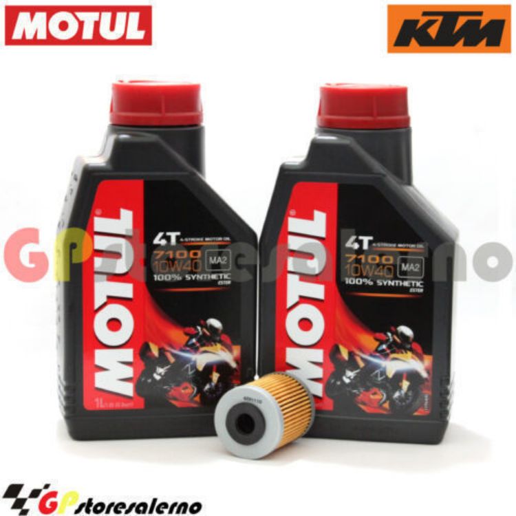 Immagine di KIT TAGLIANDO OLIO + FILTRO MOTUL 7100 10W40 2L KTM 450 XC 2008