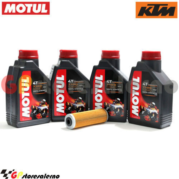 Immagine di KIT TAGLIANDO OLIO + FILTRO MOTUL 7100 10W40 4L KTM 1050 ADVENTURE DAL 2015 AL 2016