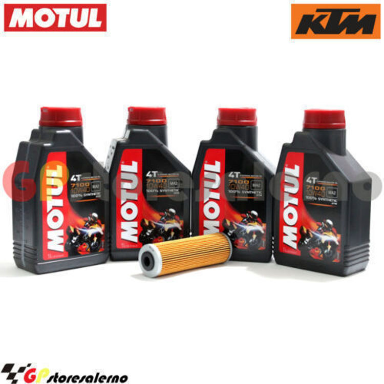 Immagine di KIT TAGLIANDO OLIO + FILTRO MOTUL 7100 10W40 4L KTM 1190 ADVENTURE DAL 2013 AL 2016