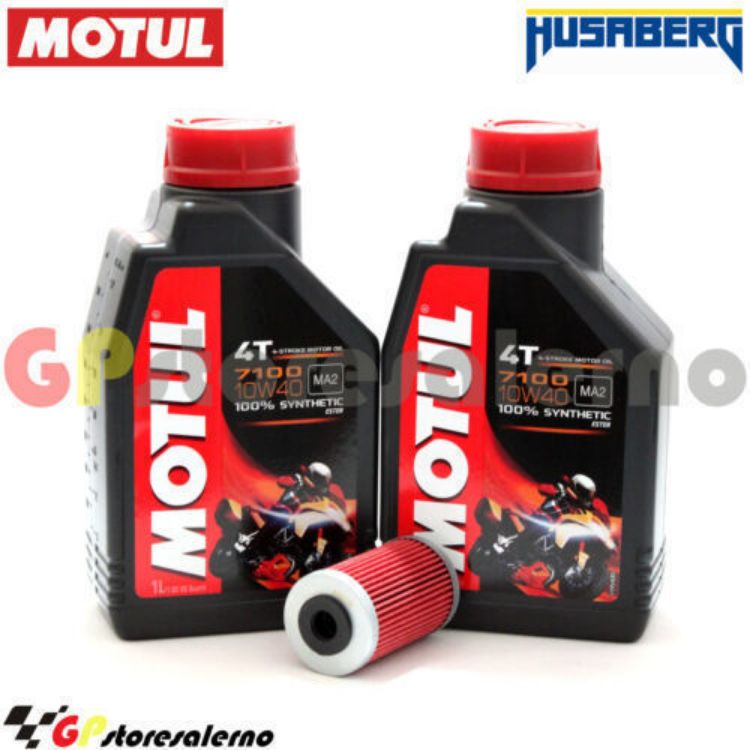 Immagine di KIT TAGLIANDO OLIO + FILTRO MOTUL 7100 10W40 2L HUSABERG FE 550 DAL 2004 AL 2008