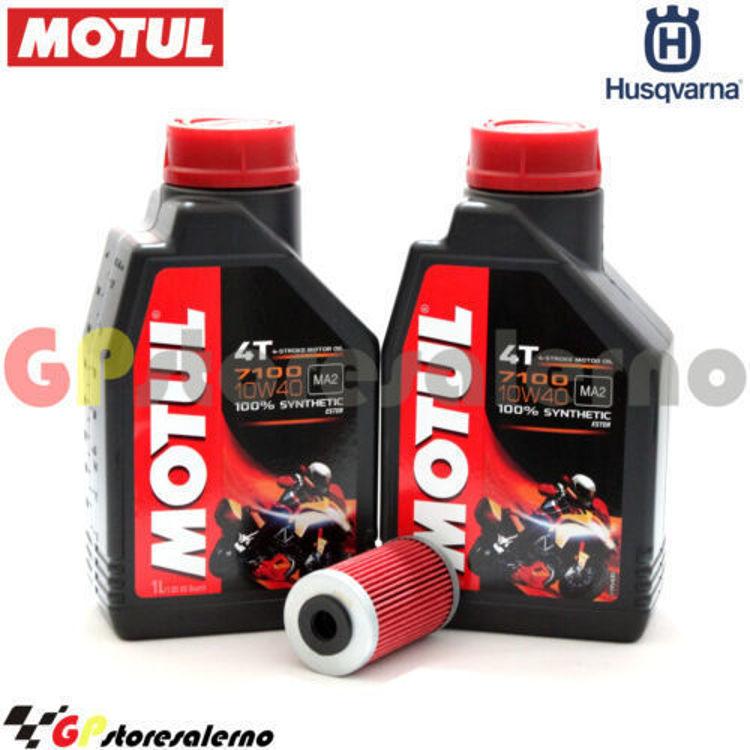 Immagine di KIT TAGLIANDO OLIO + FILTRO MOTUL 7100 10W40 2L HUSQVARNA SVARTPILEN 200 DAL 2020 AL 2022