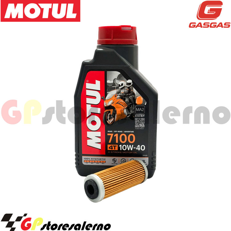 Immagine di KIT TAGLIANDO OLIO + FILTRO MOTUL 7100 10W40 1L GAS GAS EC 250 F DAL 2021 AL 2024