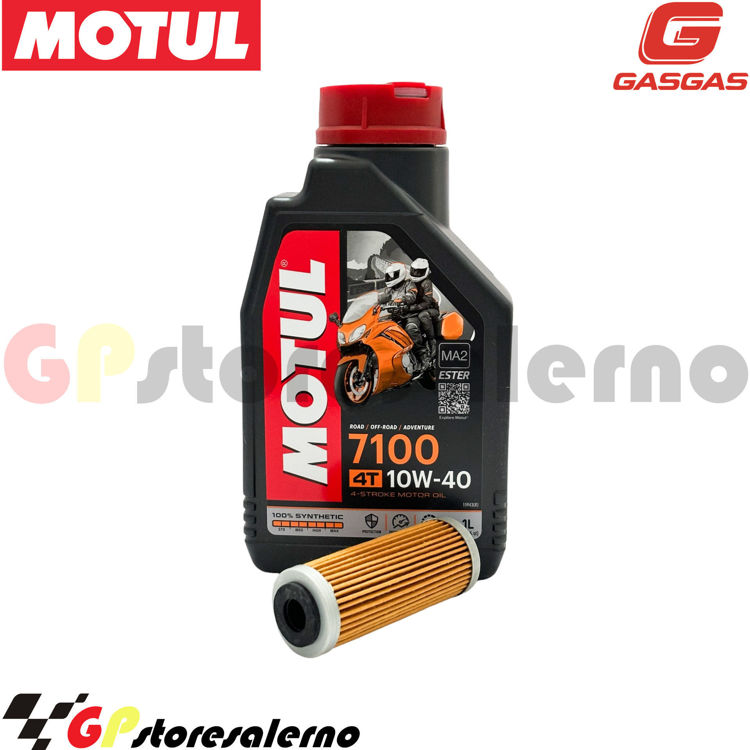 Immagine di KIT TAGLIANDO OLIO + FILTRO MOTUL 7100 10W40 1L GAS GAS MC 250 F DAL 2021 AL 2024