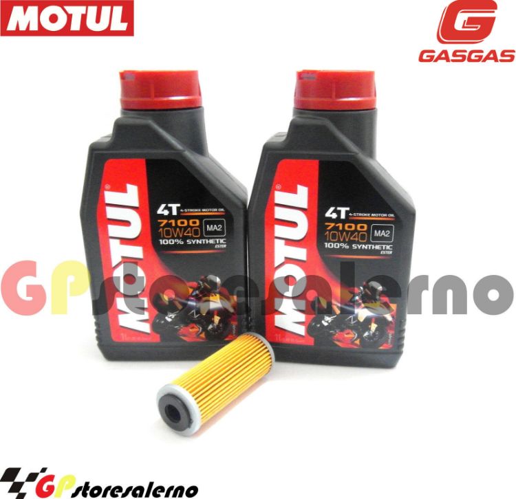 Immagine di KIT TAGLIANDO OLIO + FILTRO MOTUL 7100 10W40 2L GAS GAS EX 450 F DAL 2021 AL 2024