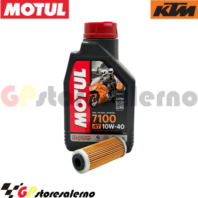 Immagine di KIT TAGLIANDO OLIO + FILTRO MOTUL 7100 10W40 1L KTM 250 EXC-F SIX DAYS DAL 2013 AL 2024