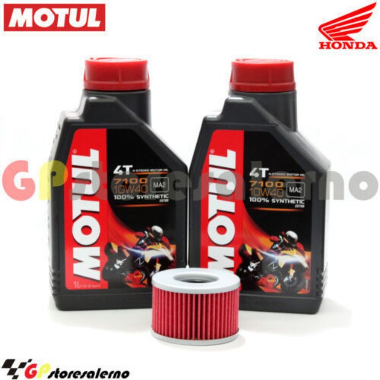 Immagine di KIT TAGLIANDO OLIO + FILTRO MOTUL 7100 10W40 2L HONDA CB 250 N SUPER DREAM DAL 1981 AL 1985