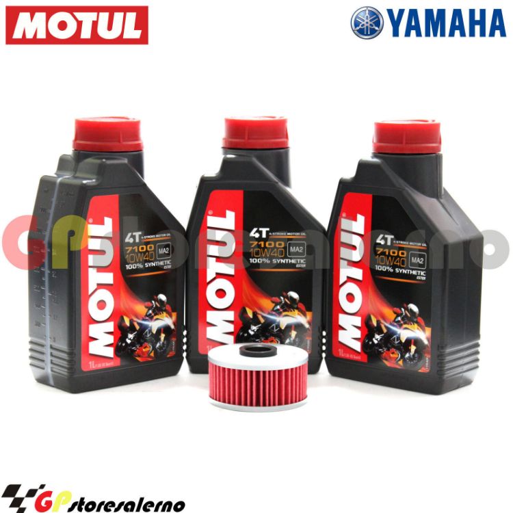 Immagine di KIT TAGLIANDO OLIO + FILTRO MOTUL 7100 10W40 3L YAMAHA XS 250 DAL 1979 AL 1982