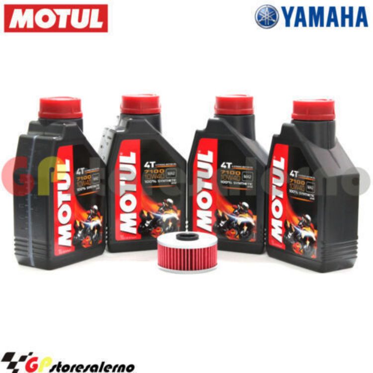 Immagine di KIT TAGLIANDO OLIO + FILTRO MOTUL 7100 10W40 4L YAMAHA FZ 600 DAL 1986 AL 1989