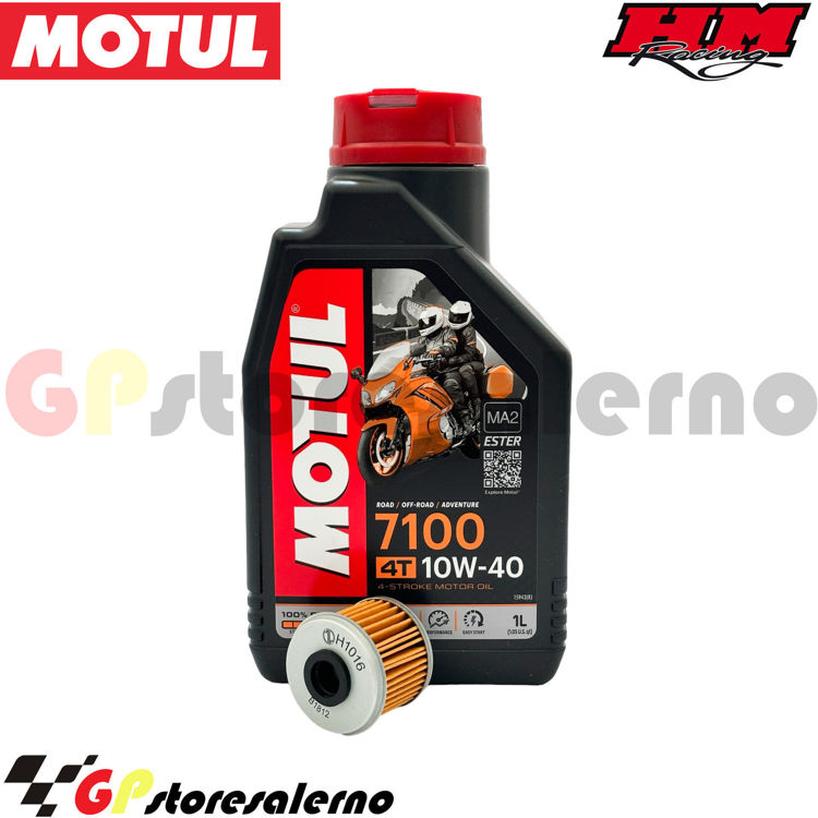 Immagine di KIT TAGLIANDO OLIO + FILTRO MOTUL 7100 10W40 1L HM MOTO 300 CRE-F X I.E. 4T DAL 2008 AL 2010