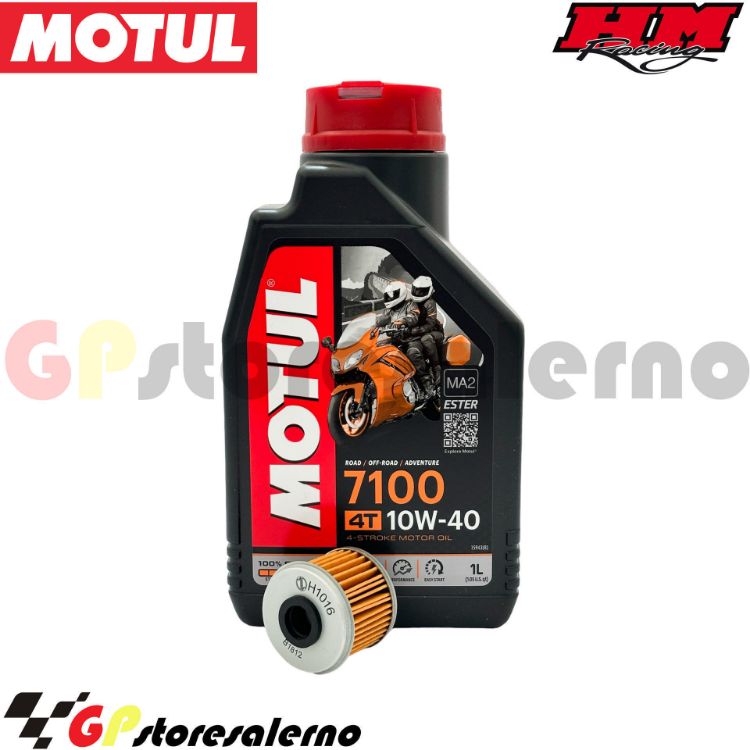 Immagine di KIT TAGLIANDO OLIO + FILTRO MOTUL 7100 10W40 1L HM MOTO 450 CRM-F R DAL 2002 AL 2013