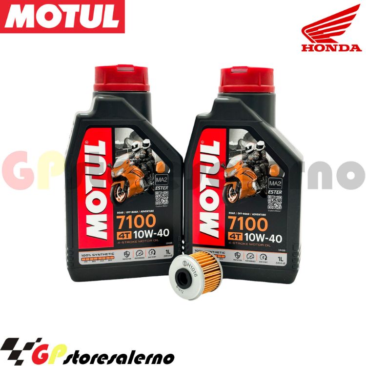 Immagine di KIT TAGLIANDO OLIO + FILTRO MOTUL 7100 10W40 2L HONDA CRF 150 R DAL 2007 AL 2024