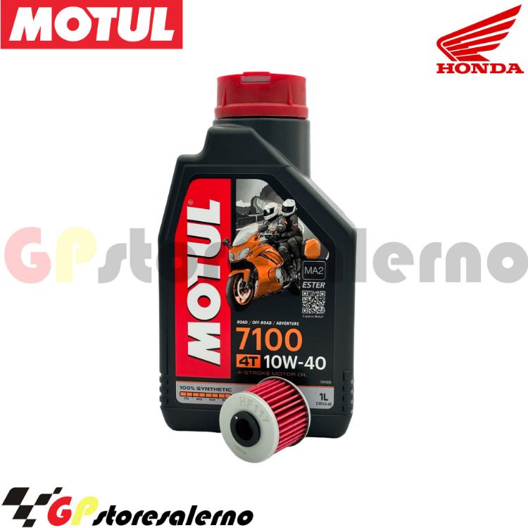 Immagine di KIT TAGLIANDO OLIO + FILTRO MOTUL 7100 10W40 1L HONDA C 125 A SUPER CLUB DAL 2022 AL 2023