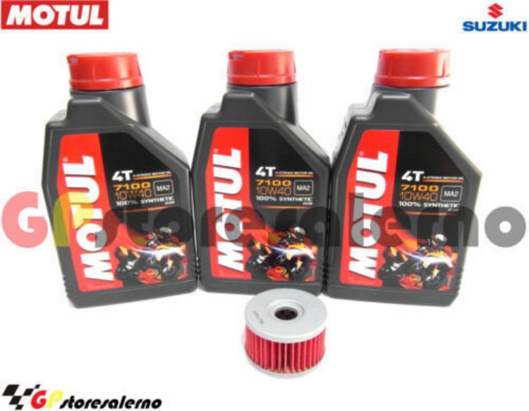 Immagine di KIT TAGLIANDO OLIO + FILTRO MOTUL 7100 10W40 3L SUZUKI DR 500 DAL 1981 AL 1983