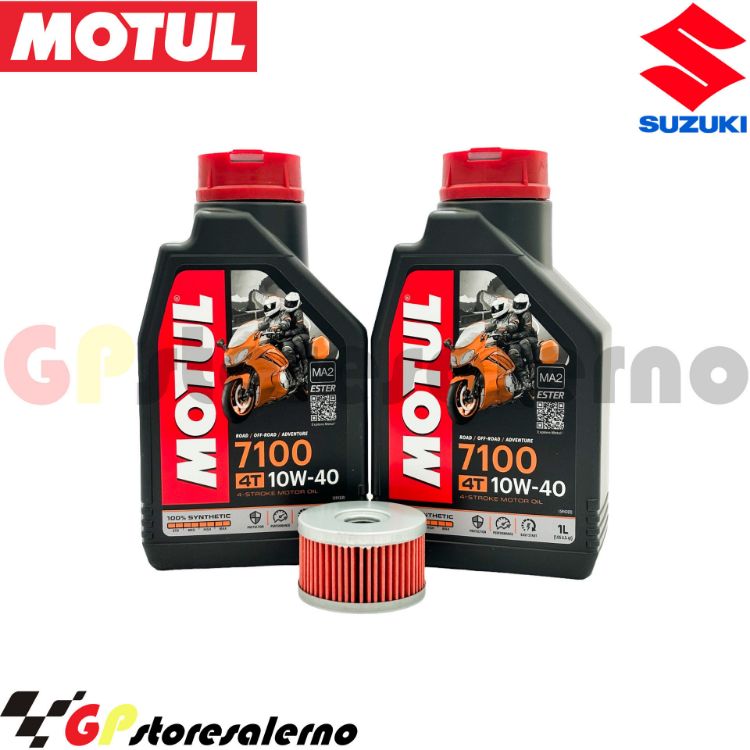 Immagine di KIT TAGLIANDO OLIO + FILTRO MOTUL 7100 10W40 2L SUZUKI LS 650 S40 BOULEVARD DAL 2005 AL 2019