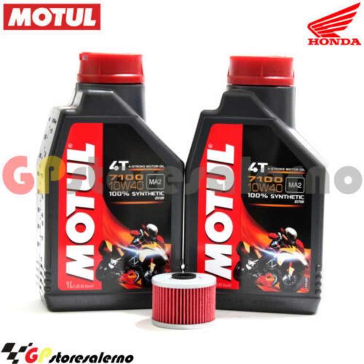 Immagine di KIT TAGLIANDO OLIO + FILTRO MOTUL 7100 10W40 2L HONDA CBX 250 RSE DAL 1983 AL 1986