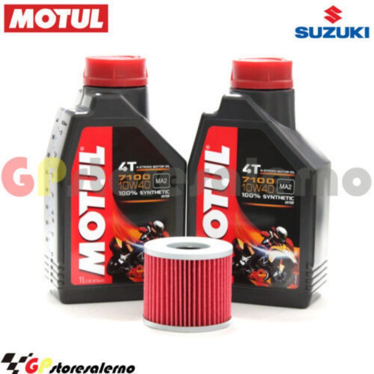 Immagine di KIT TAGLIANDO OLIO + FILTRO MOTUL 7100 10W40 2L SUZUKI GS 250 DAL 1979 AL 1981