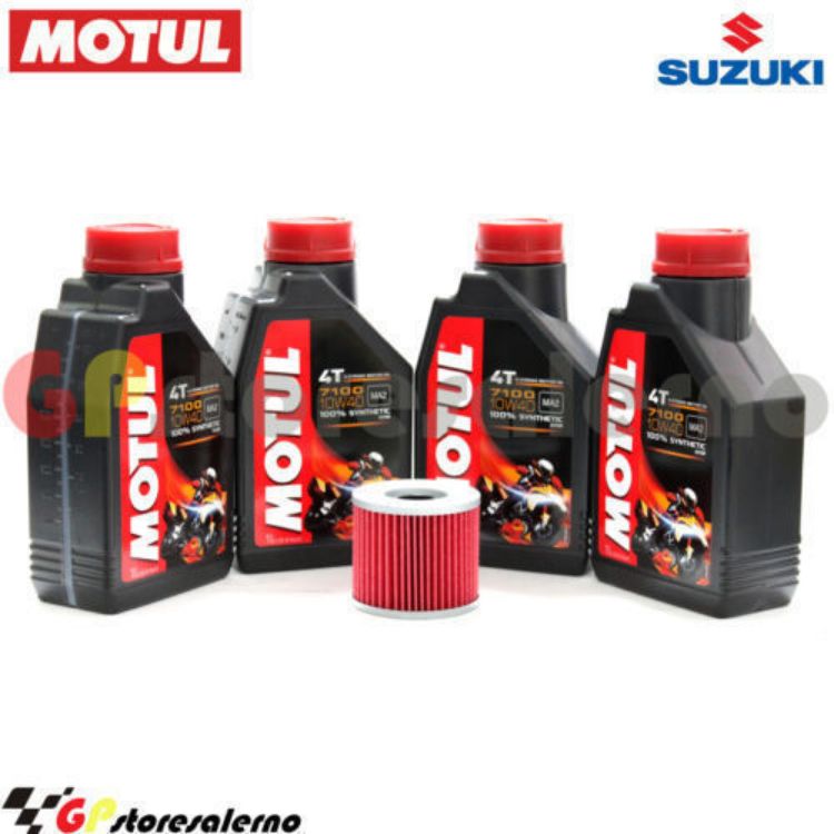 Immagine di KIT TAGLIANDO OLIO + FILTRO MOTUL 7100 10W40 4L SUZUKI GSX 750 DAL 1979 AL 1989