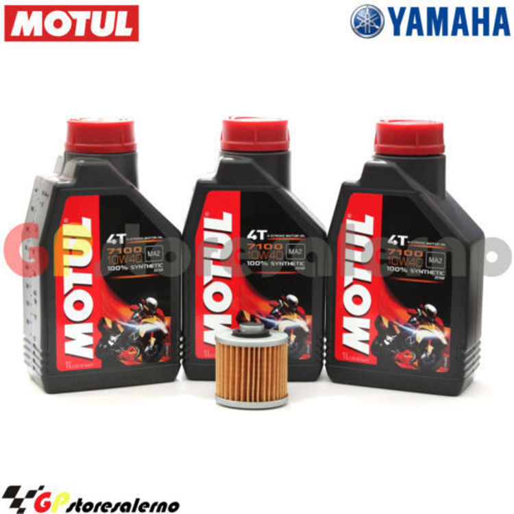 Immagine di KIT TAGLIANDO OLIO + FILTRO MOTUL 7100 10W40 3L YAMAHA SR 400 DAL 2014 AL 2021