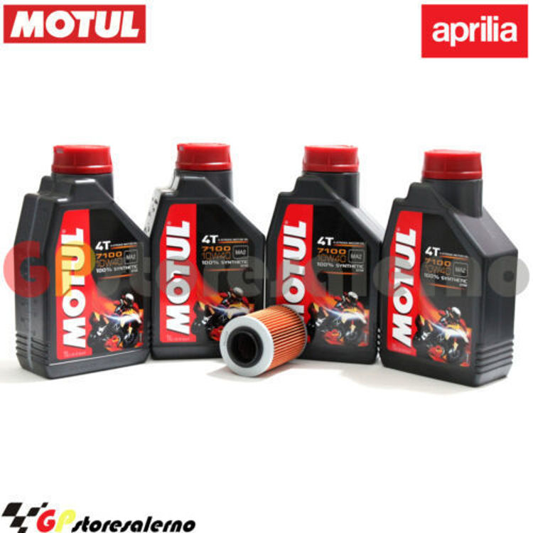 Immagine di KIT TAGLIANDO OLIO + FILTRO MOTUL 7100 10W40 4L APRILIA RST 1000 FUTURA DAL 2001 AL 2006